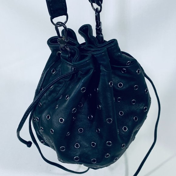 C C Skye Leather Drawstring Purse - Picture 1 of 5